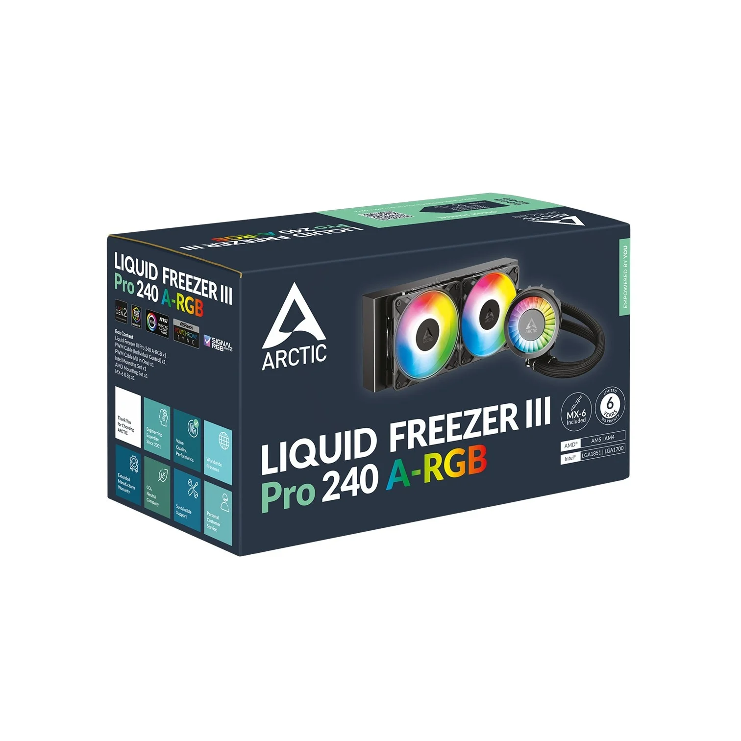 Arctic Liquid Freezer III Pro 240 A-RGB vodeni hladnjak za procesor crni