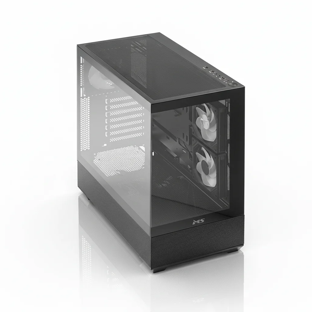 MS Armor V740 gejmersko kućište ATX sa 3 ARGB ventilatora
