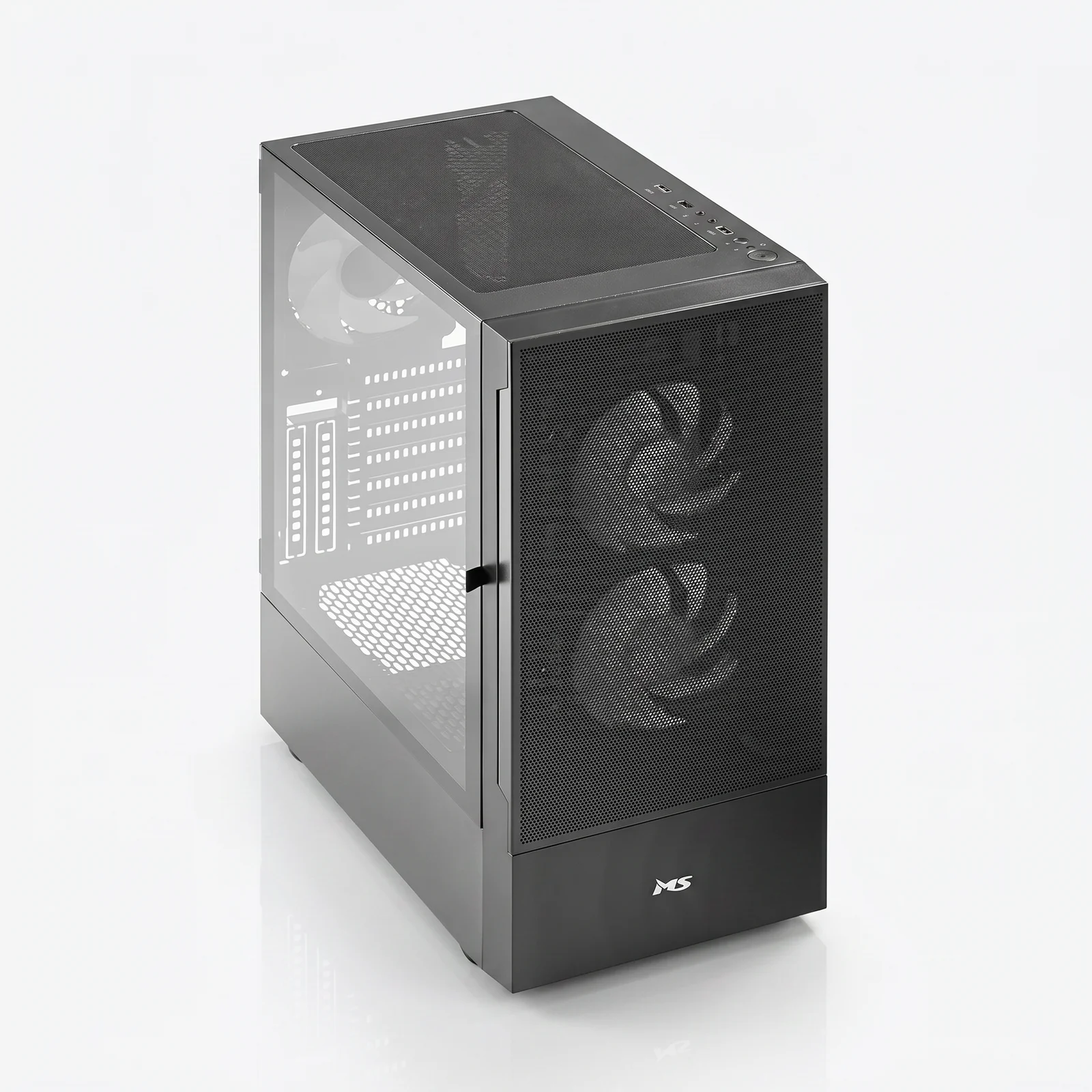 MS Fighter V350 gejmersko kućište ATX sa 3 ARGB ventilatora