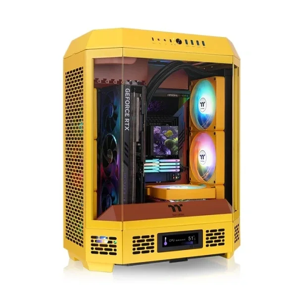 Thermaltake The Tower 600 kućište Mid Tower, Butter Caramel, kaljeno staklo