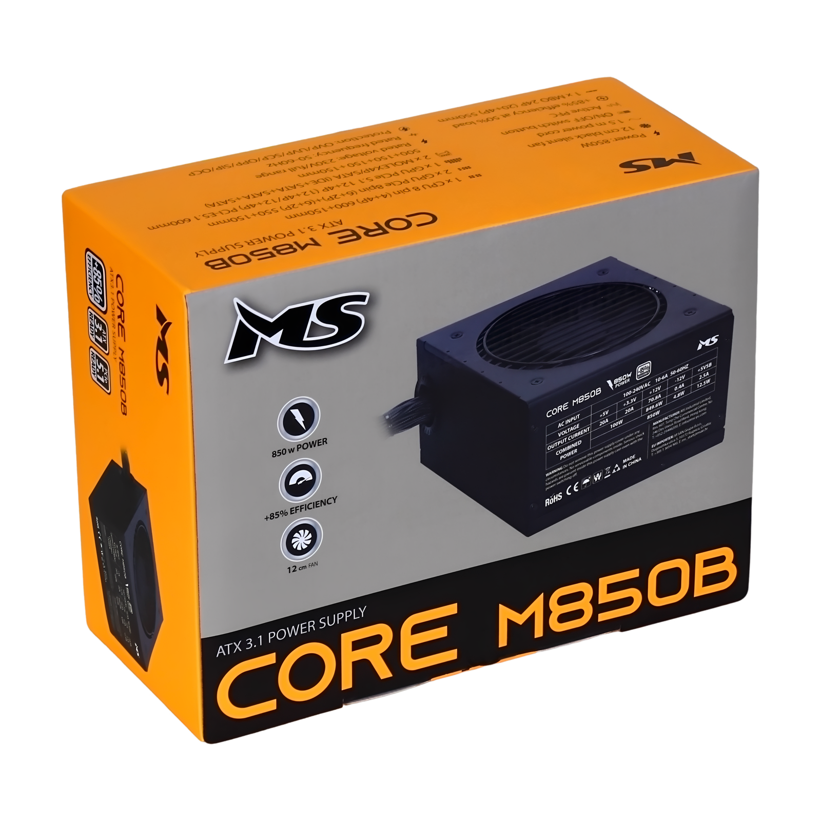 MS CORE M850B napajanje 850W ATX 3.1
