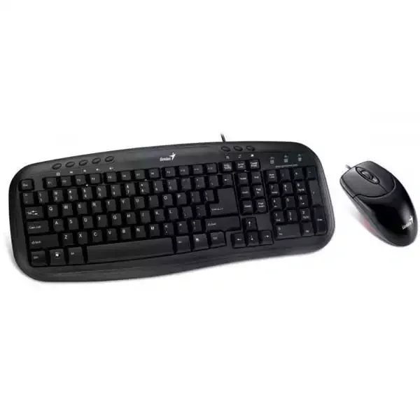 Genius KM-200 žični komplet tastatura i miš, USB, US raspored, crni