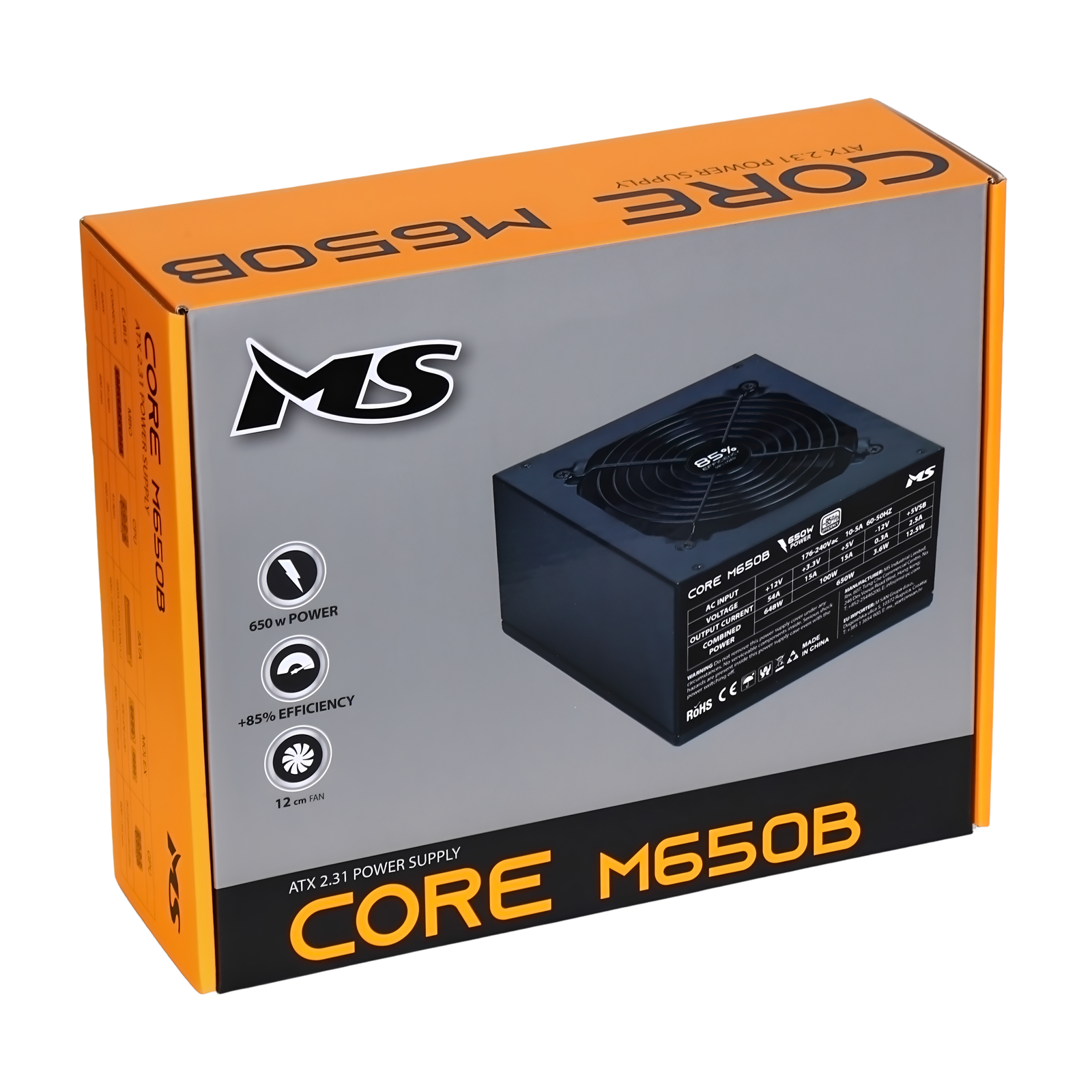 MS Core M650B napajanje za računar 650W ATX aktivni PFC
