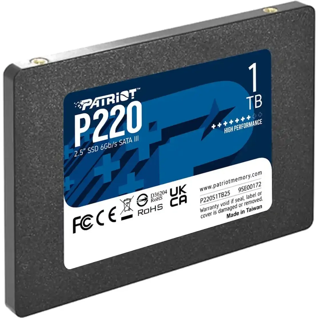 Patriot P220 1TB SSD 2.5" SATA3, do 550 MB/s, P220S1TB25