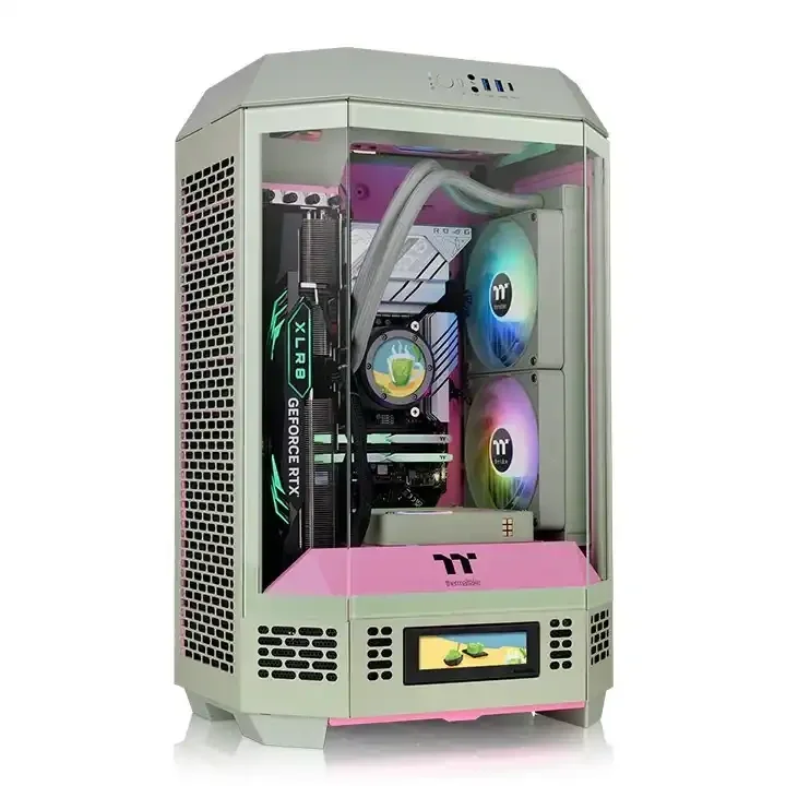 Thermaltake The Tower 300 Matcha Plum Micro Tower kućište kaljeno staklo