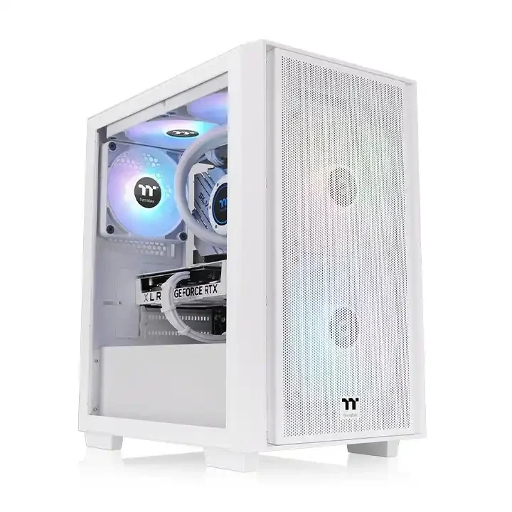 Thermaltake Versa H16 TG ARGB Snow kućište Micro ATX belo, 3 ARGB ventilatora