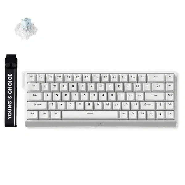 MCHOSE Ace 68 gejmerska magnetna tastatura Ice Blue Magnetic switch 8K bela