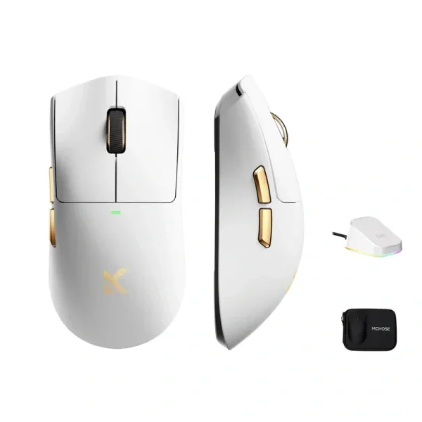 MCHOSE K7 Ultra bežični gejmerski miš PAW3950 42000 DPI 8K beli