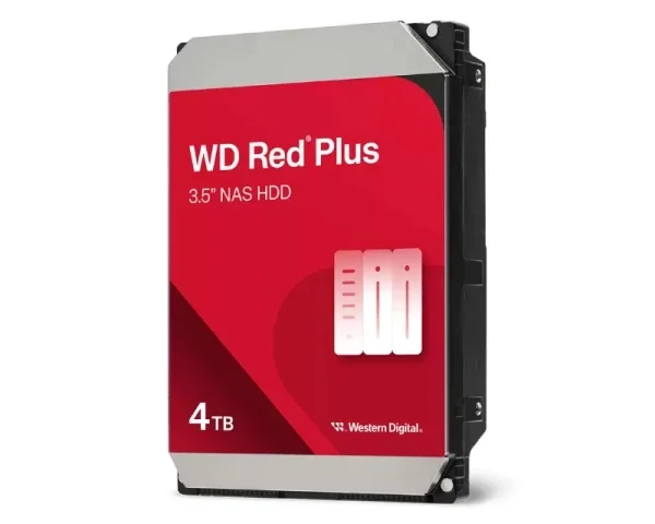 WD Red Plus hard disk 4TB 3.5" SATA III za NAS, 5400 rpm, CMR WD40EFZZ