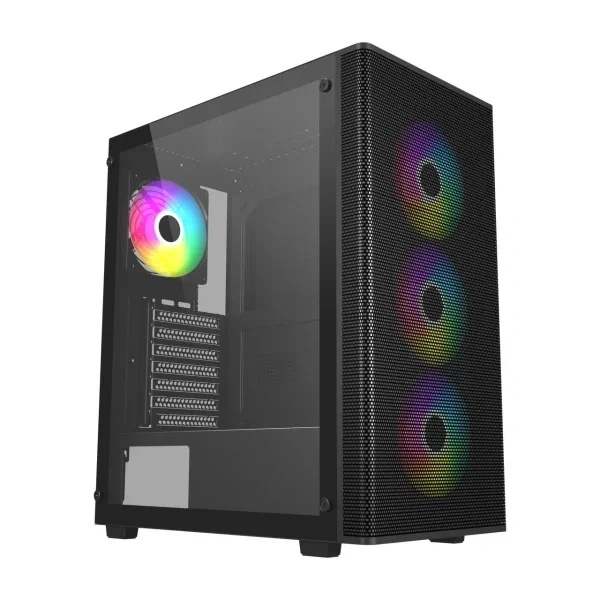 FSP M220-BA ATX Mid Tower kućište staklo 4x ARGB ventilator