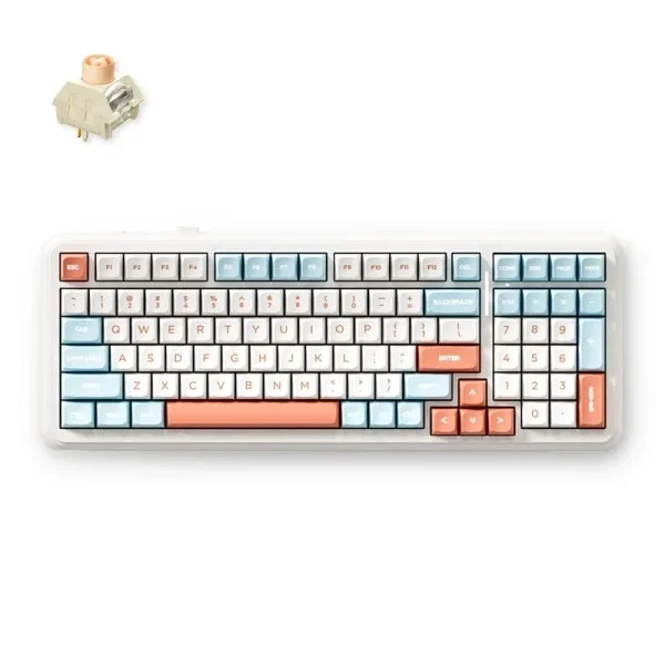 MCHOSE K99 V2 bežična mehanička gejmerska tastatura tri-mod Horizon Orange