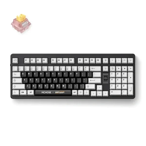 MCHOSE x Unbox Therapy UT98 mehanička gejmerska tastatura Silent Peach V3 RGB
