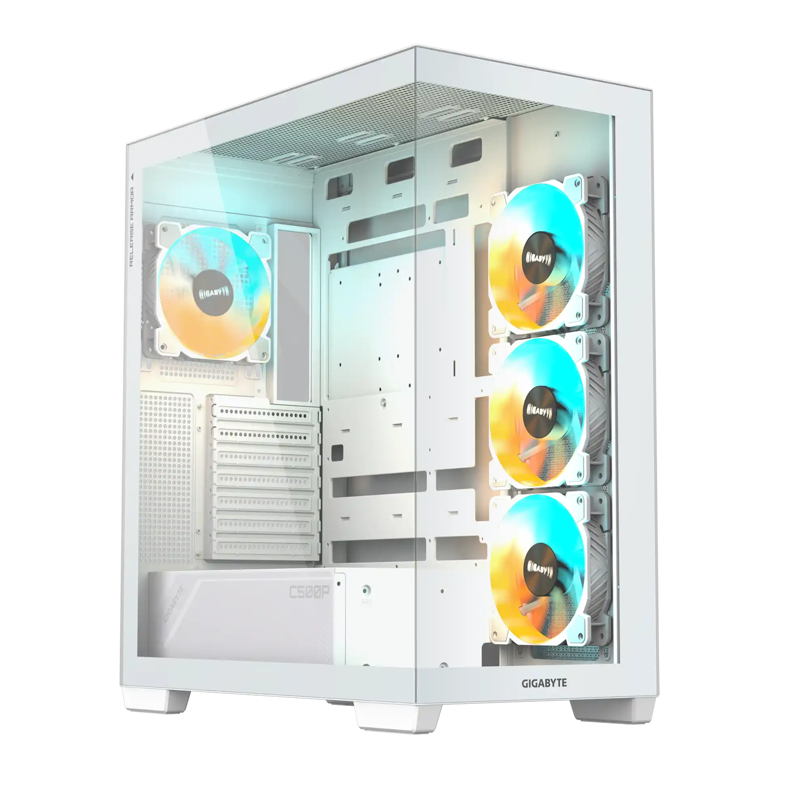 Gigabyte C500 Panoramic Stealth Ice ST kućište ATX belo ARGB GB-C500PI
