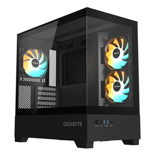 Gigabyte Panoramic kućište Mid Tower crno 3x ARGB ventilator GB-C201P