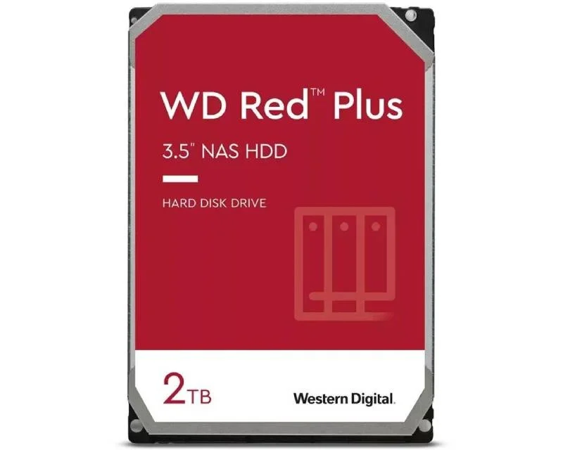 WD Red Plus 2TB NAS hard disk 3.5" SATA III 5400rpm 64MB WD20EFPX