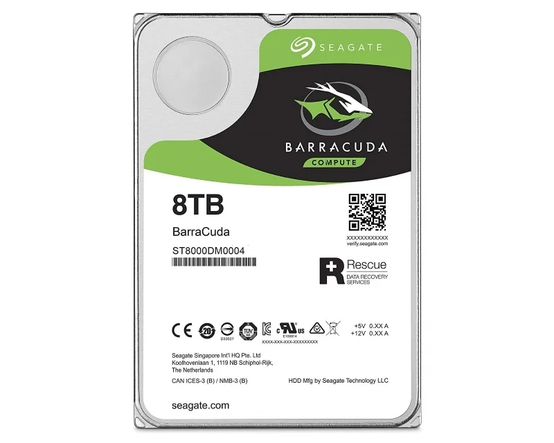 Seagate Barracuda hard disk 8TB 3.5" SATA III 5400 rpm ST8000DM004