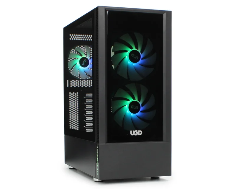 UGD Amadeus 3721 Mid Tower kućište ATX crno sa 3 ARGB ventilatora