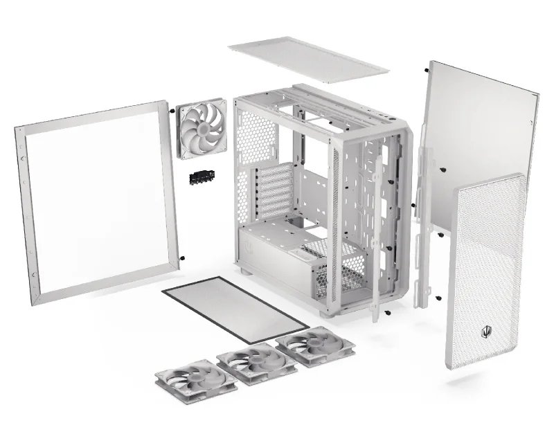 Endorfy Arx 700 ARGB Mid Tower kućište ATX belo sa 4 ventilatora (EY2A017)