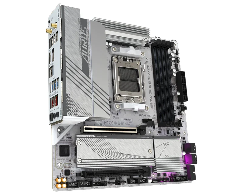 Gigabyte B650M A ELITE AX ICE rev. 1.x matična ploča AM5 DDR5 mATX Wi-Fi