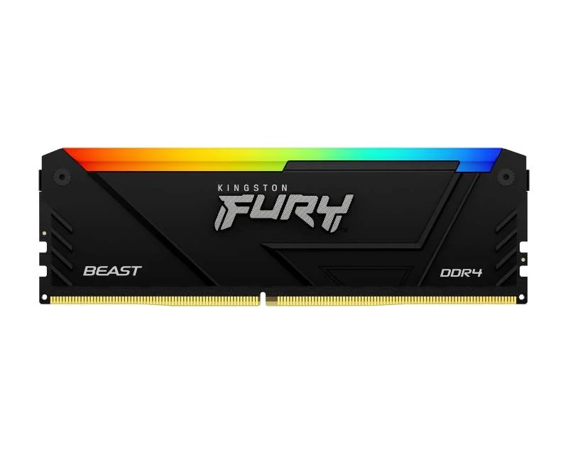 Kingston Fury Beast RGB Black DDR4 16GB 3600MT/s CL18 memorija KF436C18BB2A/16