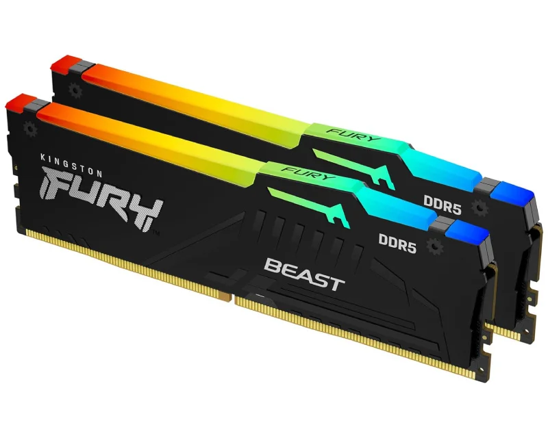 Kingston FURY Beast Black RGB DDR5 32GB (2x16GB) 6400MT/s KF564C32BBEAK2-32