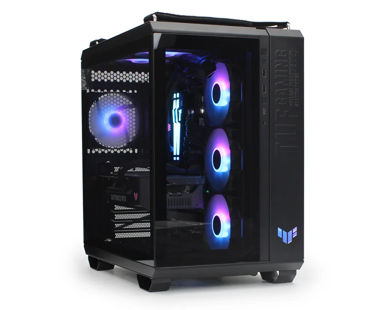 ASUS TUF Gaming GT502 Horizon TG ARGB Mid Tower kućište, crno, 4 ARGB ventilatora