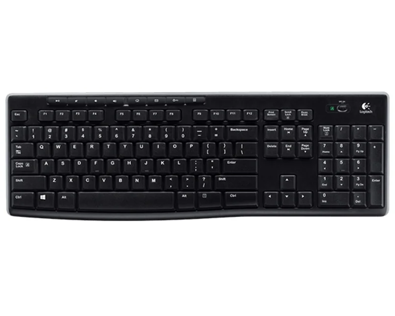 Logitech K270 bežična tastatura, USB nano prijemnik, US raspored, crna