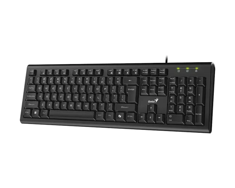 Genius KB-113 tiha žična USB tastatura sa Copilot tasterom US crna