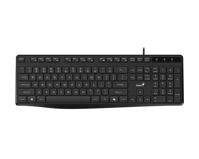 Genius KB-117S tiha žična USB tastatura sa Copilot tasterom US crna