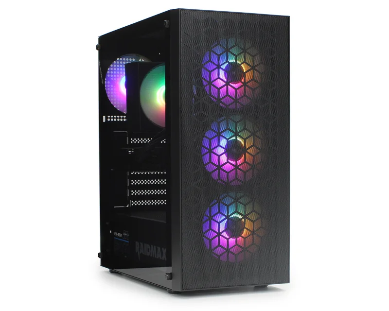 Raidmax Meshian X921 Mid Tower kućište ATX sa napajanjem 675W 4x RGB ventilator