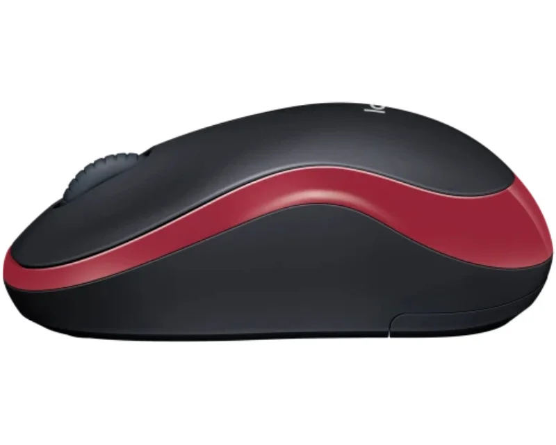 Logitech M185 bežični miš 1000 DPI crno-crveni