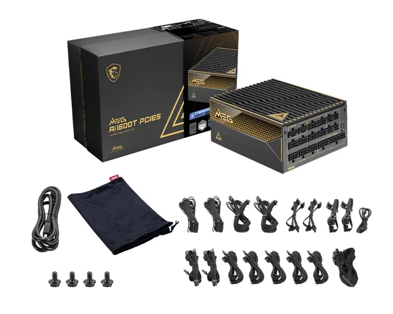 MSI MEG Ai1600T PCIe 5 napajanje 1600W 80 Plus Titanium ATX 3.1 modularno