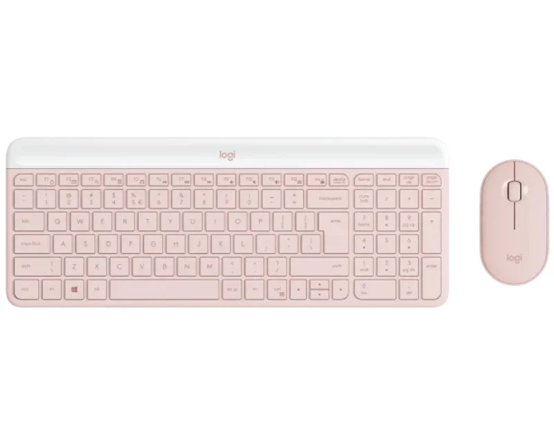 Logitech MK470 Slim bežični komplet tastatura i miš US roze 920-011322