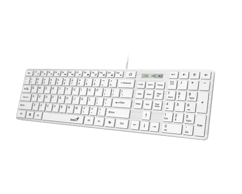 Genius SlimStar 126 žična tastatura bela US raspored