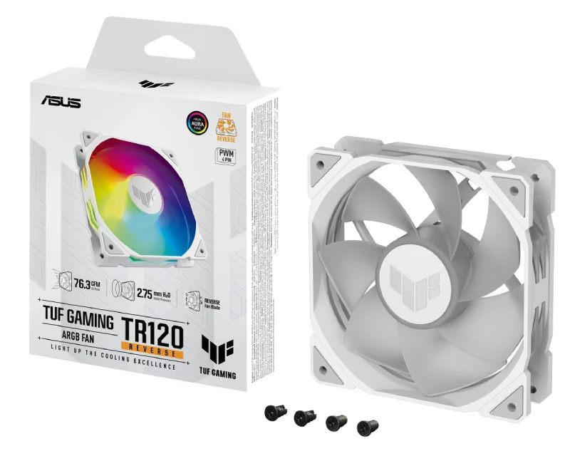 ASUS TUF GAMING TR120 ARGB Reverse White ventilator za kućište 120 mm beli